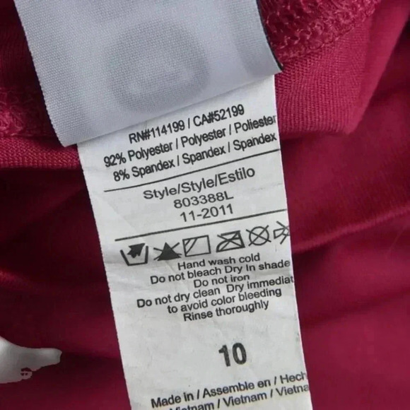 Roxy Whole Hearted Long Sleeve Rash Guard Pink Junior Size 10 - Picture 10 of 10